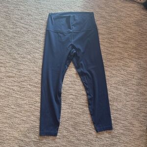 LIKE NEW! lululemon Align™ High-Rise Ribbed Crop 23" - DARK BLUE - 10